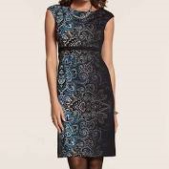 Chico's Dresses & Skirts - Chicos Ombre Pencil Dress Paisley Kelly NWT Sz 1.5